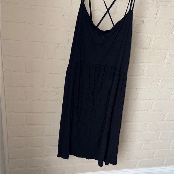 Old navy dress criss cross fit n flare stretch Chic Black Strappy 3x NWT - Picture 1 of 5